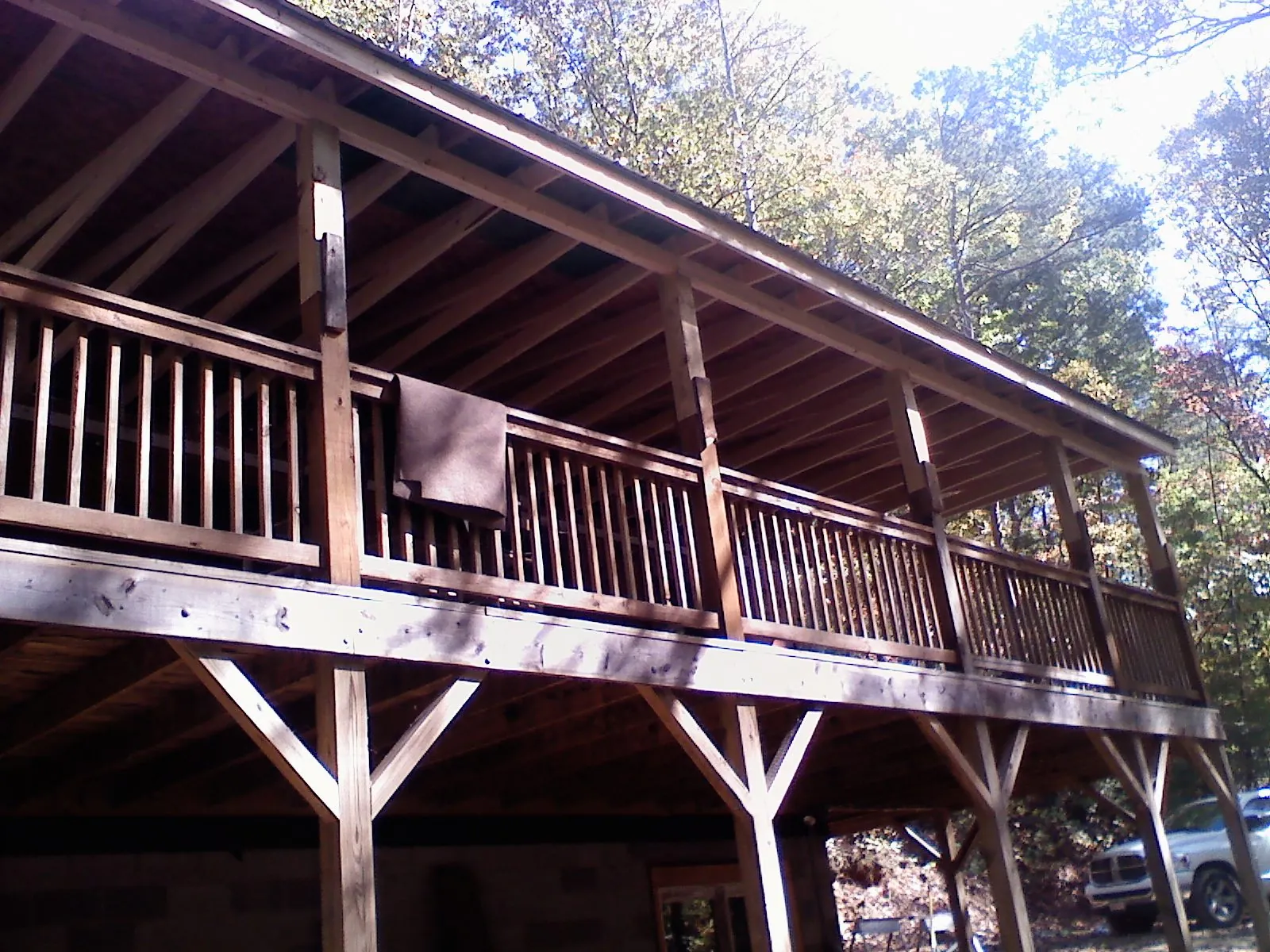 Timber framing under a new elevated porch and deck — Roof Leak Repair in Coeburn by Roofing Brothers